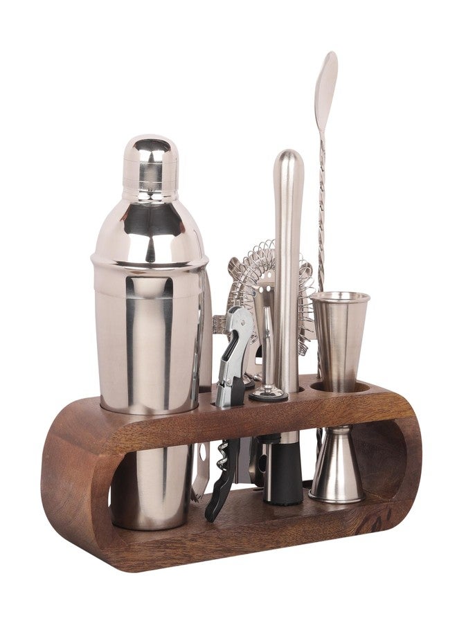 Anything & Everything Bar Tool Set with Stand, 10-Piece Bartender Kit, Stainless Steel, Natural - Image 2